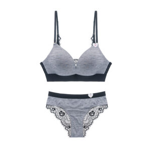 Women Knit Soft Push Up Padding Bra Sets__HER-BR006