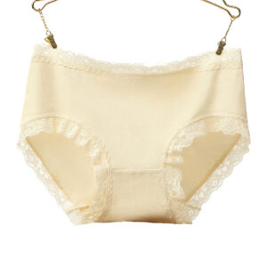Lacy Trim Stretch Comfort Rib Feature Women Hipster Knickers__HER-AL011
