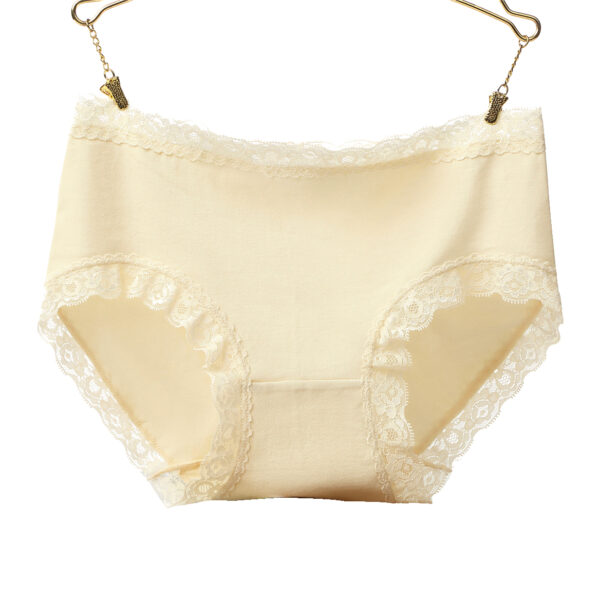 Lacy Trim Stretch Comfort Rib Feature Women Hipster Knickers__HER-AL011