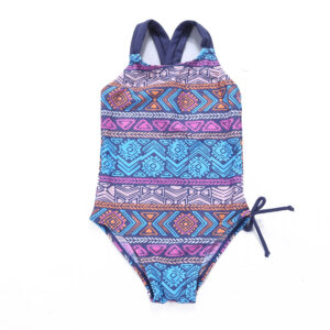 Girl's All Over Print One Piece Swimwear__WH-GSW005