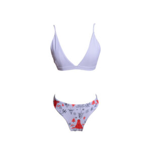 Sexy Thick Band Bikini Top &  Floral Print Bikini Bottom___WSW-AL001