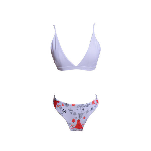 Sexy Thick Band Bikini Top &  Floral Print Bikini Bottom___WSW-AL001