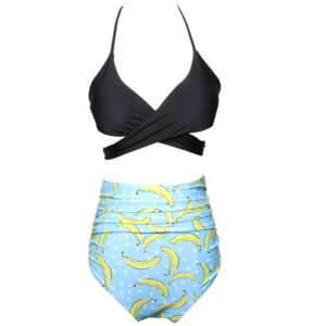 Ladies Crosscriss Cut Out High Waisted Bikini Set___WSW-AL009