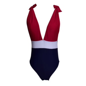 Sexy Plunge Neck One Piece Swimwear ___WSW-AL014